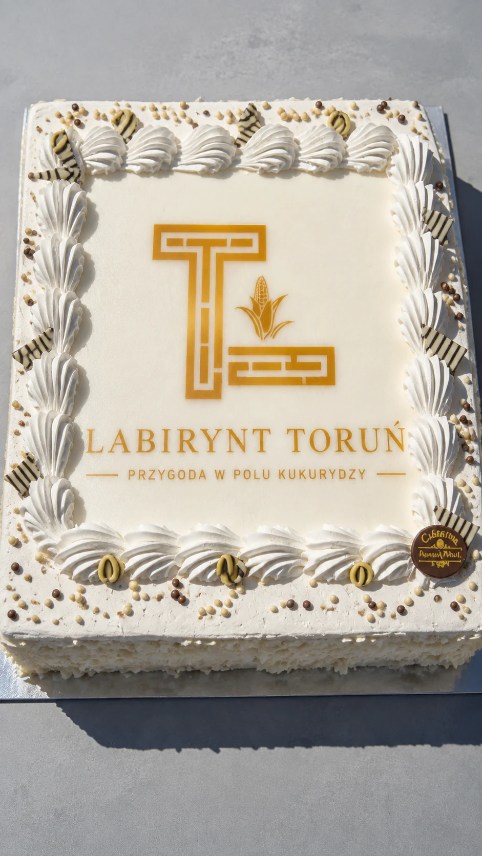 Tort z logo Labirynt Toruń